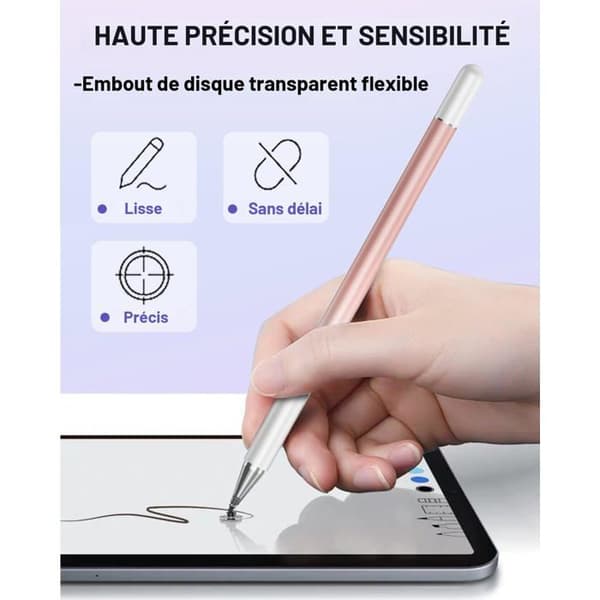 Sæt med 3 højpræcisions universelle styluser til tablets og smartphones (Samsung, Xiaomi, iPhone, iPad)