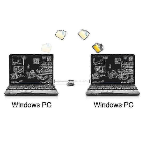 Usb Dataöverföringskabel PC till PC Kompatibel med Windows - Usb 2.0 Datalänk PC-länk Kabel