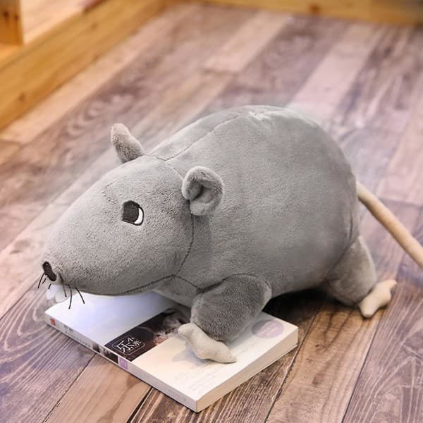 3D Mus Muse Rotte Dyr Blød Plys Dukke Legetøj 20cm Grey