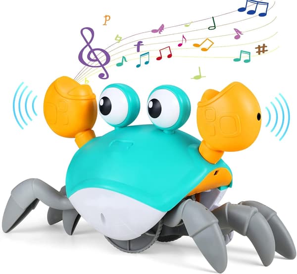 Automatisk unngå hindringer Krabbende krabbeleker med musikk og lys