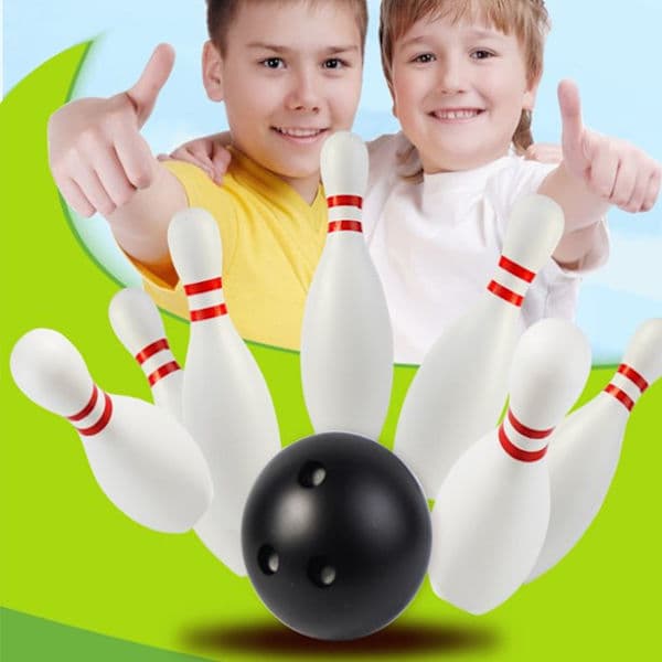 Bowlingsæt til børn, med 10 kegler og 2 kugler