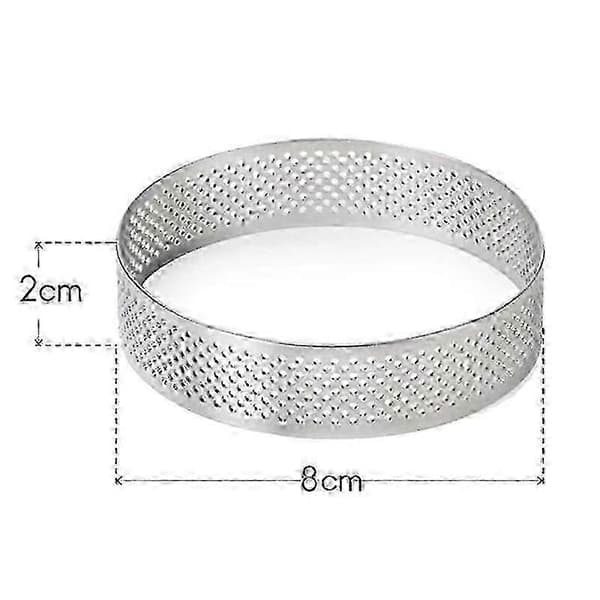 16 stk. 8 cm terteformer i rustfritt stål Fransk dessertmousse Fruktpai Tertering Quiche Kakeform