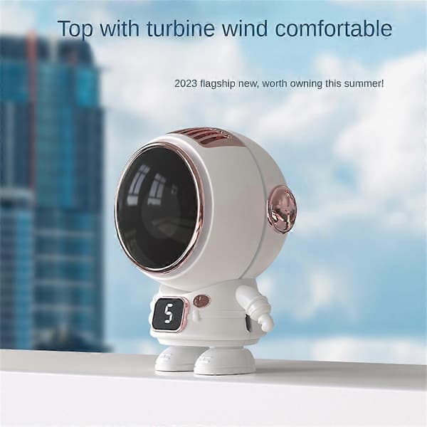 Astro Silent Mini Håndholdt Lille Ventilator USB Opladning Bærbar Studenter Elektrisk Ventilator White