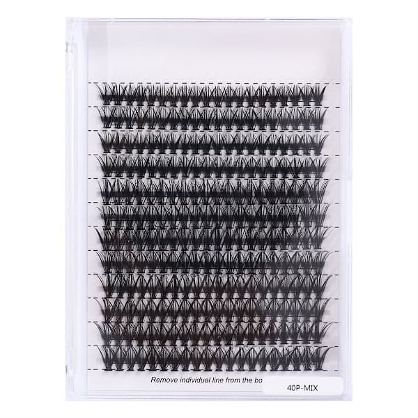 Yksittäiset Ripset - Luonnollinen Tilavuus - 40kpl Musta