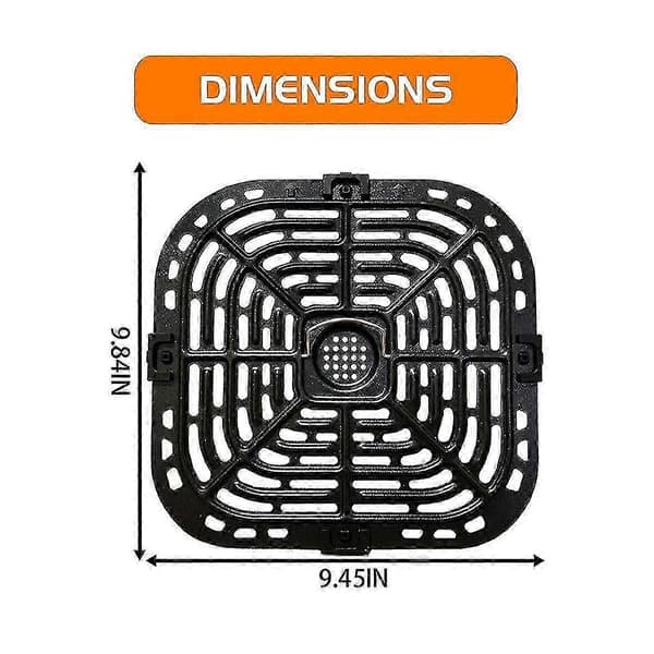 Grillplate for Instants Vortex Plus 6QT Airfryere, Oppgradert Firkantet Grillpannebrett