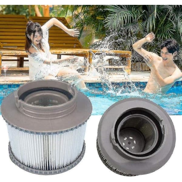 Sæt med 2 erstatningsfiltre til vedligeholdelse af din oppustelige pool, spa eller jacuzzi