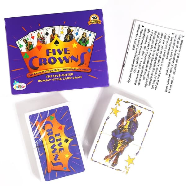 Five Crowns -korttipeli, klassinen hauska perhejuhlapeli, Rommi-tyylinen pokerilautapeli