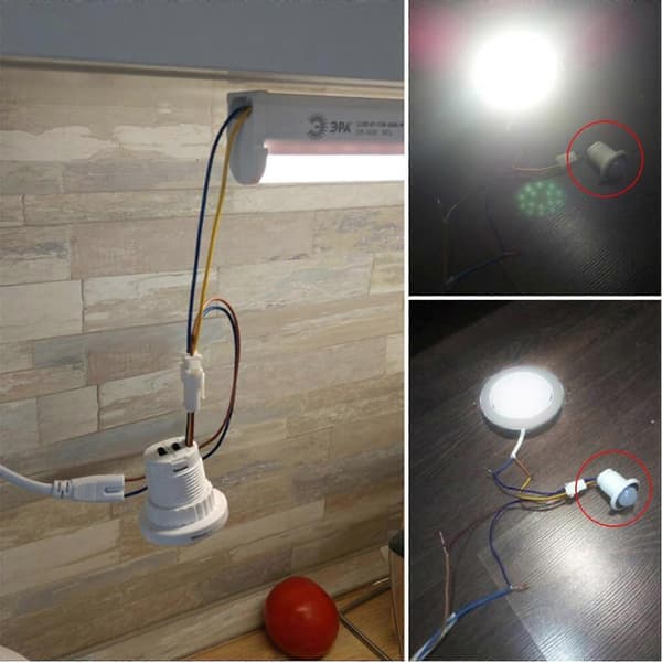 Mini PIR Sensor Detektor Smart 220v Led Pir Infrarød Bevegelsesdetektor
