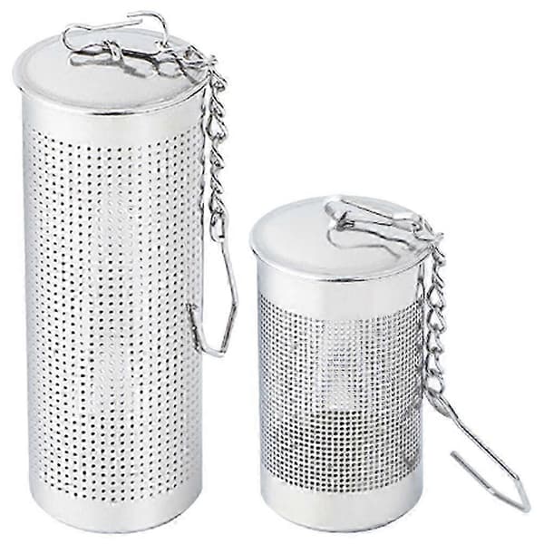 2 stk. tefilter i rustfrit stål, teinfusere i metal, tebrevfilter, drikkevarefilter til tebutikker