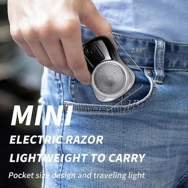 Vandtæt Mini Bærbar USB Elektrisk Barbermaskine til Mænd C