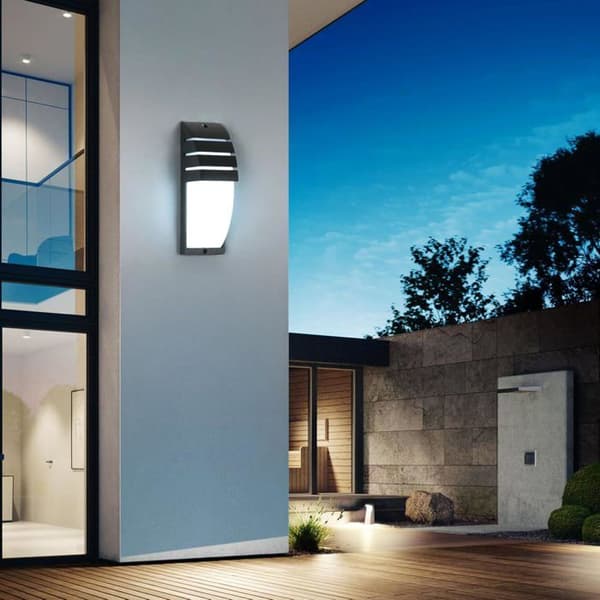 LED-seinävalaisin - 1 kpl - Musta alumiini - IP65 vedenpitävä - Sisä-/ulkokäyttöön - 22,5 cm