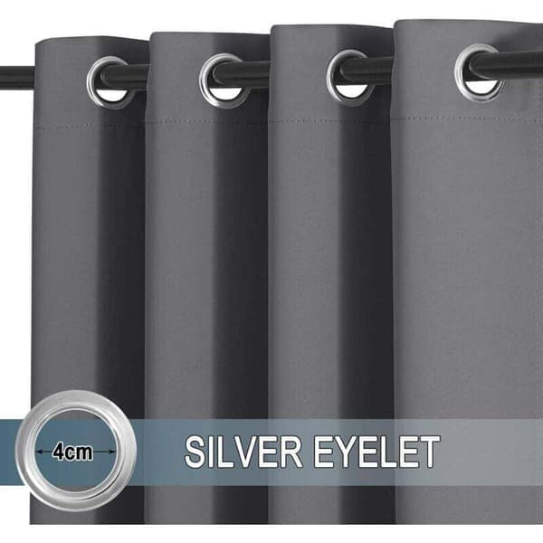 Pergolagardiner – 2-pack utomhus mörkläggande isolerade vattenavvisande med öljetter – 132 cm