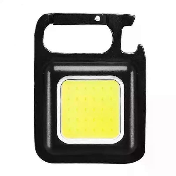 Multifunksjonell bærbar lys Mini Glare COB nøkkelringlys USB oppladbar lommelykt Nødlamper Utendørs campinglys A