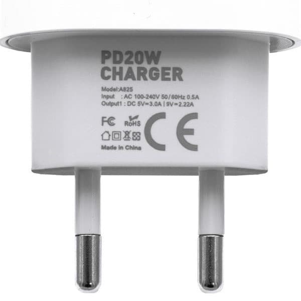 Oplader til iPhone - Hurtigoplader - Adapter + Kabel 20W USB-C Hvid 10-pak iPhone 10-Pack iPhone