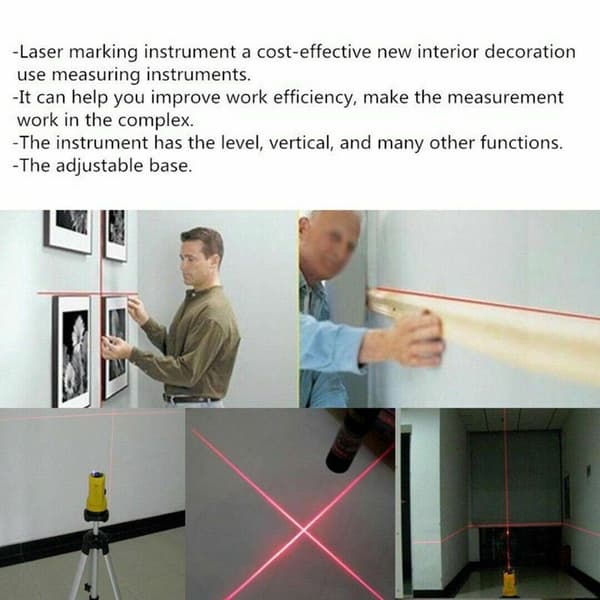 4 i 1 Laser Nivåmåler Åndedrettsnivå Krysslaserlinjelaser