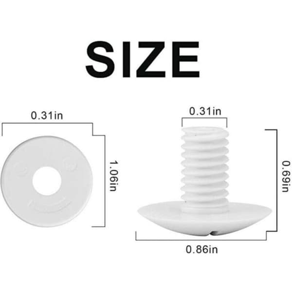 Sæt med 6 plast-navskruer 180/280 mm til Polaris C-55 poolrenser
