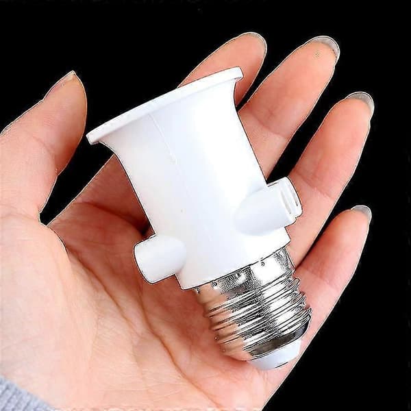 3x Ac100-240v E27 Pære Adapter Lampeholder Sokkel Konvertering Med EU-plugg-AX