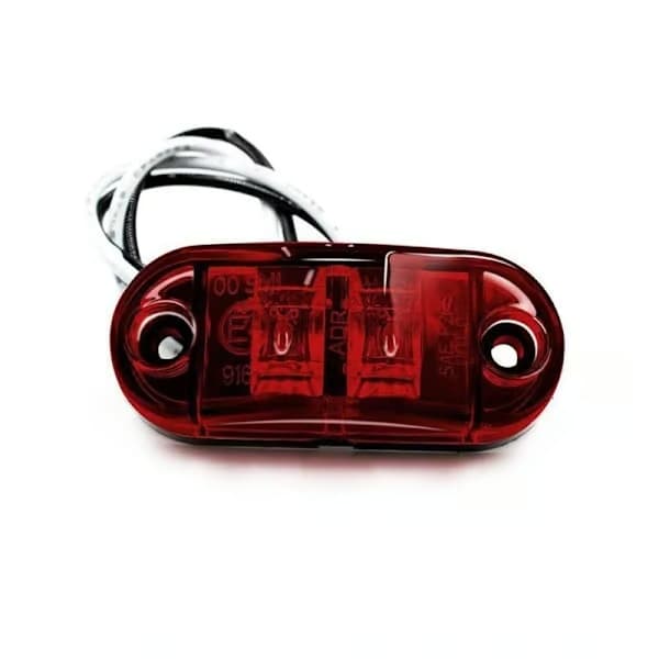 10X 2 LED sidemarkeringslygter 12/24V LED positionslys trailer sidelys advarselslys til lastbil autocamper campingvogn red