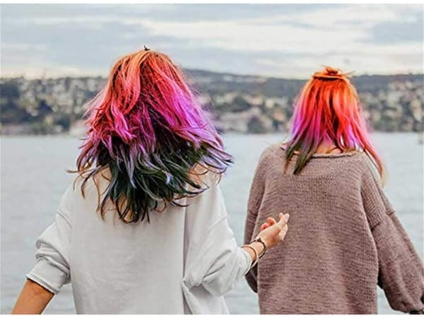 10-pakning Krittkam / Hårkritt - Midlertidig Hårfarge Multi Color