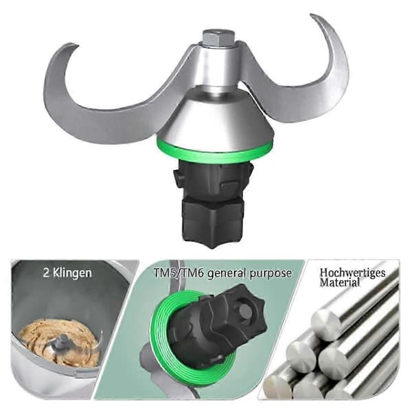 Udskiftningsblenderblad til TM5 TM6 Foodprocessor Tilbehør Dejkniv i rustfrit stål