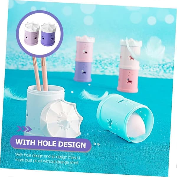 2 stk. Æske til opbevaring af beautyblender, mini makeup tilbehør, mini mixer makeup holder, makeup æg etui stand