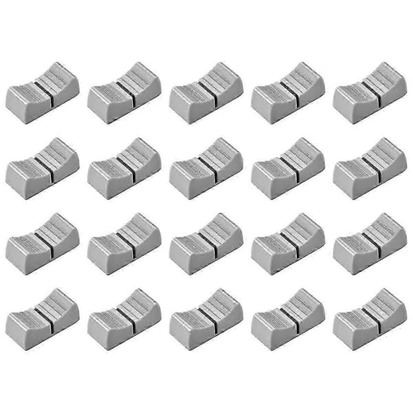20 stk. 24mmx11mmx10mm konsolmixer-skyderfaderknapper erstatning til potentiometer grå knop sort