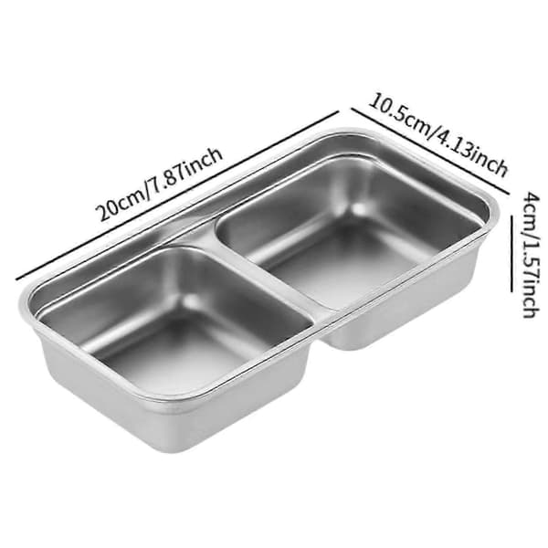 Matförvaringsbehållare, matlåda med dubbla fack, snacksorganisation för hemma-bento