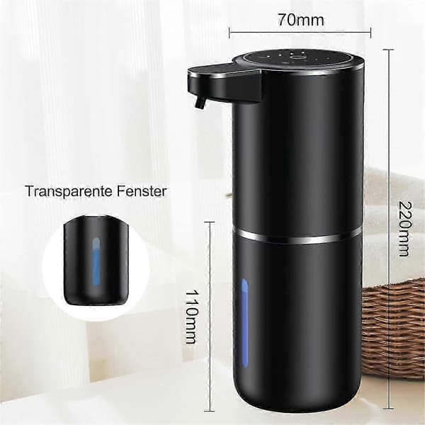 Automatisk sæbedispenser, 380 ml, elektrisk vægmontering, berøringsfri automatisk sæbedispenser, USB