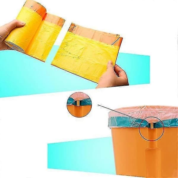 5-pack sopsäckar 20l kraftiga sopsäckar med dragsko Sopsäckstjocklek Automatisk stängning Sop