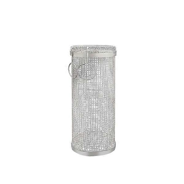 Rullende grillkurv, cylindrisk grillkurv i rustfrit stål - 20x9x9cm
