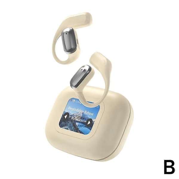 Trådløst Bluetooth-headset Støjreducerende LED-farveskærm Touch Earrings