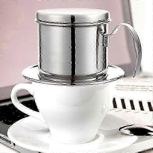 Vietnamesisk kaffefilterkopp i rustfritt stål, dryppmaskin, infusjonskanne...