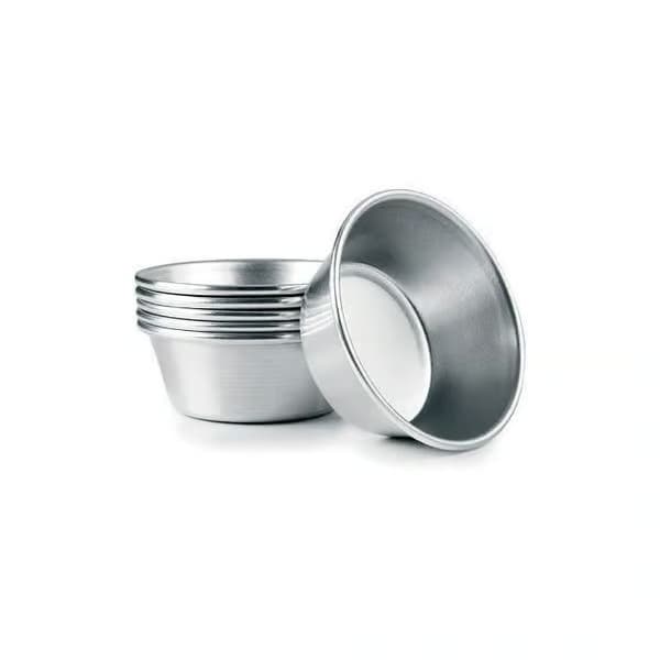 Pastéis de Nata-formar, set om 6 - 7,5 x 2 cm - Grå - Non-stick