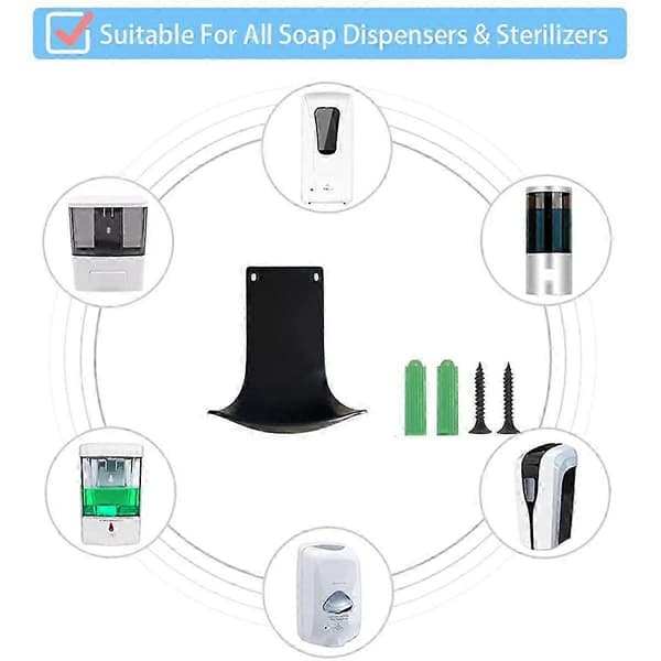 Dryppebrett for automatisk såpedispenser, veggmontering og dispenser, forhindrer drypp og sprut