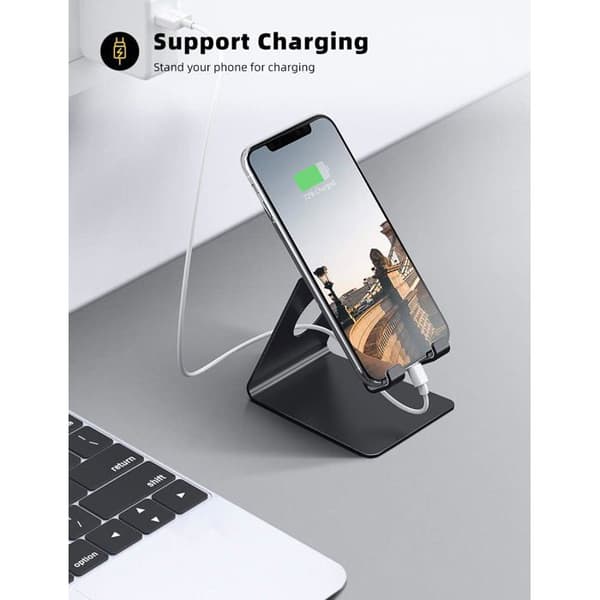 Telefonholder, telefon dockingstation - universal montering, beslag, base, sort