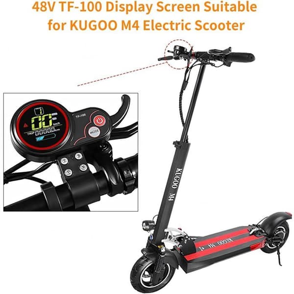 Scooter LCD-skærm - 1 stk. - ABS - 48V TF-100 - Til Kugoo M4 Pro - Sort