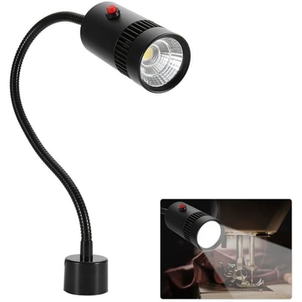 Redxiao Magnetisk LED-lysbase, justerbar maskinværktøjslampe til drejebænk, lyser med sølvlys