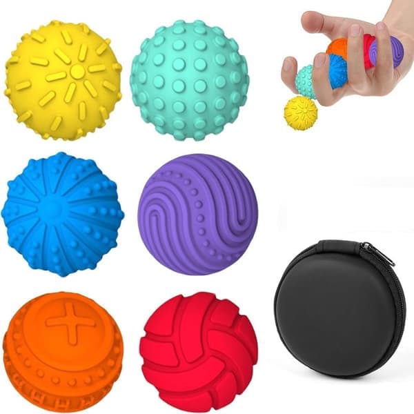 Silikon magnetiske kuler – 6-pakning stresslindrende sensorisk fidget for autisme og ADHD