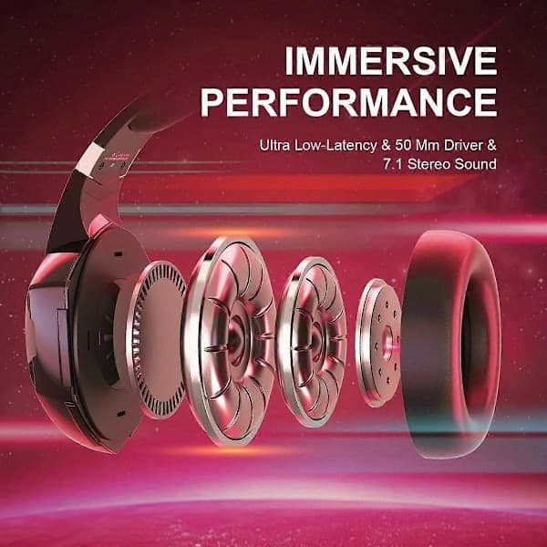 2025 Gaming Headset – For Xbox One, PS5, PS4, PC, Avtakbar Støyreduserende Mikrofon, Trådløs Bluetooth