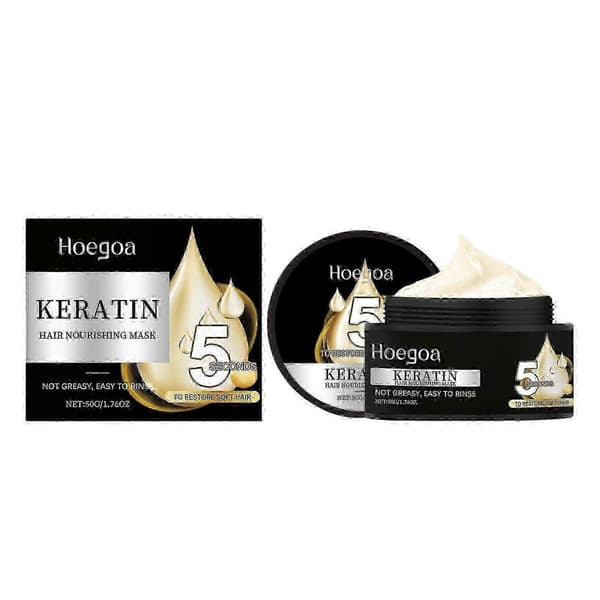 Keratin Hårmaske til Glat, Næret, Krusfrit Hår - Nem, Tilpasselig Behandling
