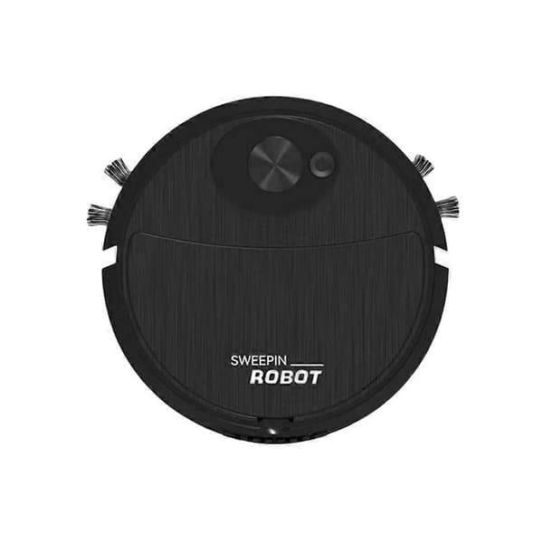 Robotdammsugare sopar våta moppgolv Smart hem sopar rengöring Black