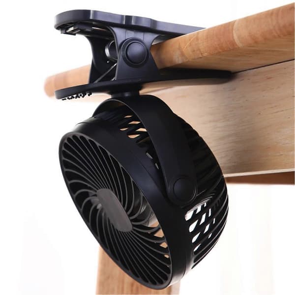 Clipventilator 6 tommer, lille ventilator med 3 hastigheder med et stærkt flow af USB Mini Mute Clipventilator