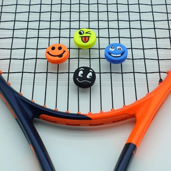 2,2 cm 4-pack Tennisracket Vibrationsdämpare Racketsträng Stötdämpare Bra Tennispresent (4 Emojis)