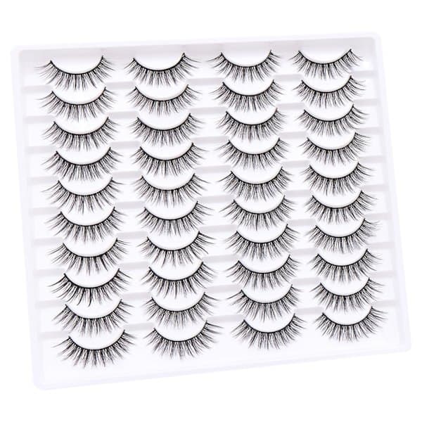 Løsvipper 20 par, 14 mm 3D Fluffy Cruel Lashes, Naturlig Cat Eye-look for hverdags og spesielle anledninger Stil 20-059 Style 20-059