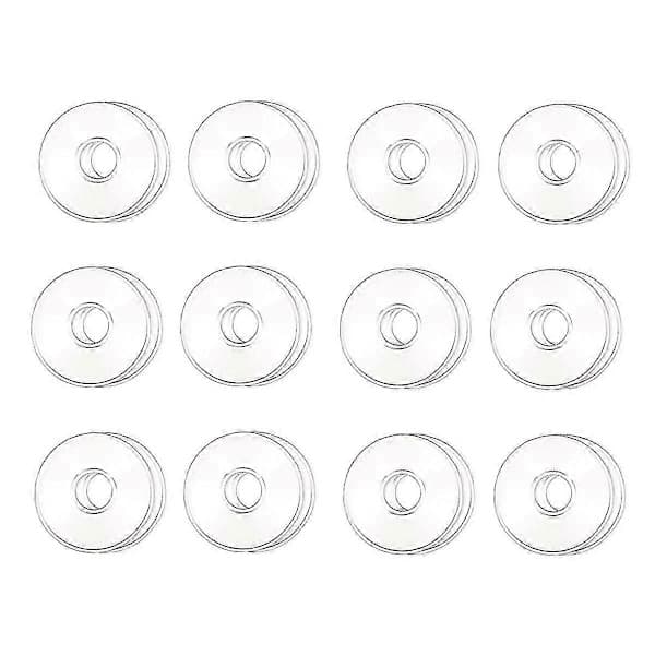 Glasslysestaker for lysestaker, 12 stk. dryppbeskyttere for stearinlys, ringer for koniske stearinlys