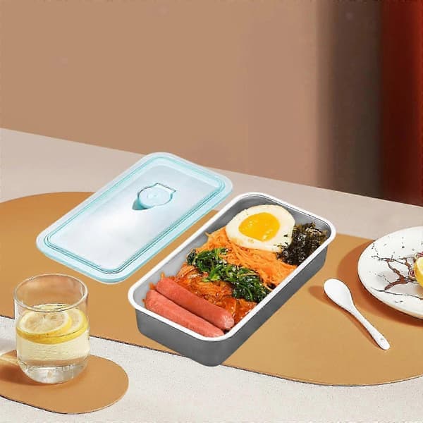 Matförvaringsbehållare, matlåda med dubbla fack, snacksorganisation för hemma-bento