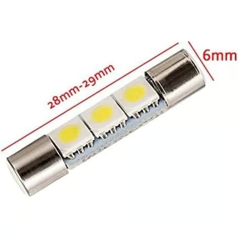 DE-lampor för belyst sminkspegel 5630 3SMD, vit, solskydd med inre sminkspegel