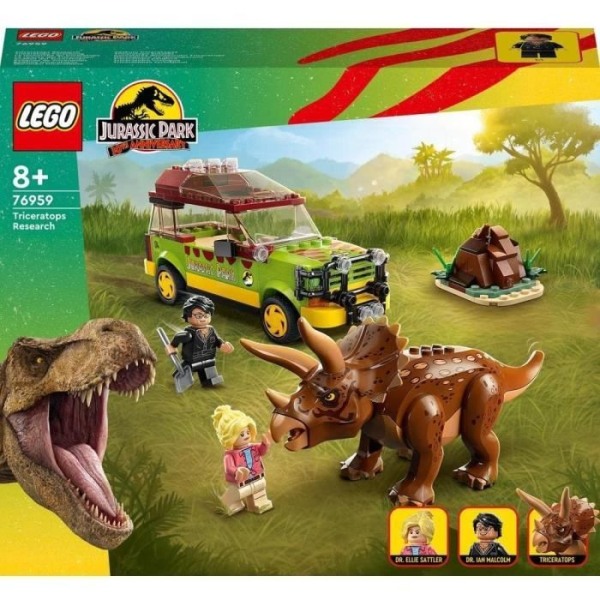 LEGO® Jurassic Park 76959 Jakten på Triceratops leksaksbil med dinosauriefigur