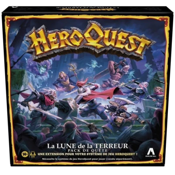 HeroQuest, Terror Moon quest-paket, HeroQuest-spelsystem krävs, rollspel för 2 till 5 spelare från 14 år och uppåt Flerfärgad