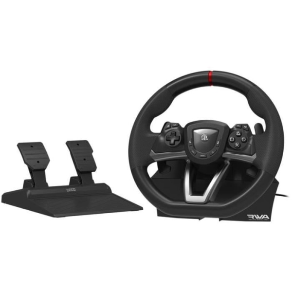Racing Wheel Apex racinghjul - HORI - PC, PS4 och PS5 - Pedaler ingår - Svart
